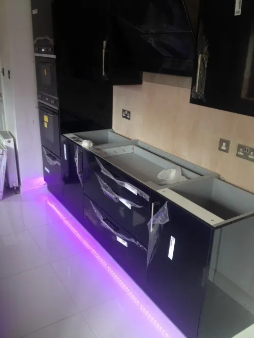 Installation of new cabinets and custom worktops